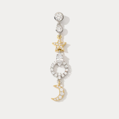 Moon Star Dangle Earrings