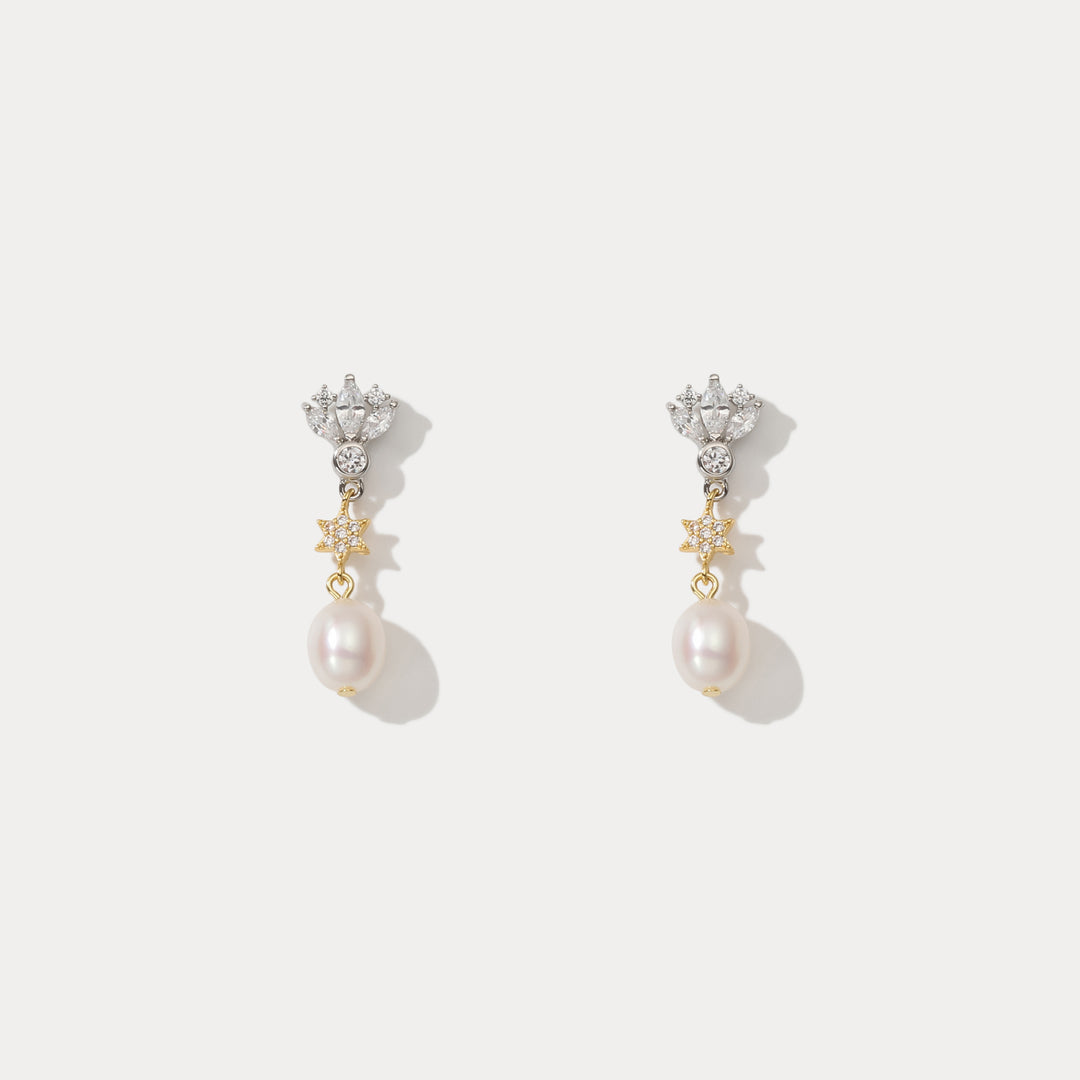 Pearl Star Earrings