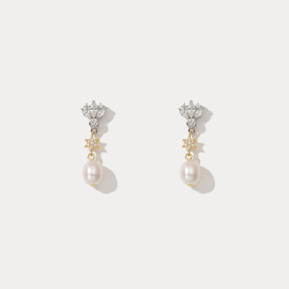 Pearl Star Earrings