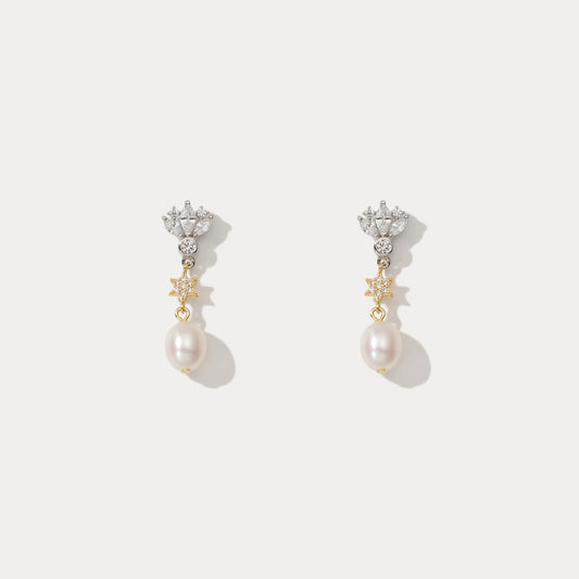 Pearl Star Earrings