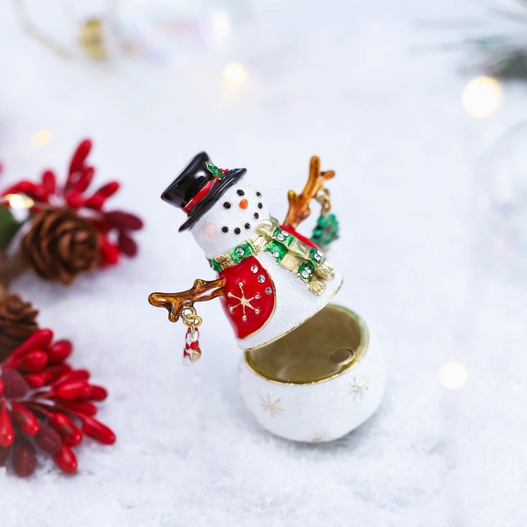 Christmas Snowman Trinket Box