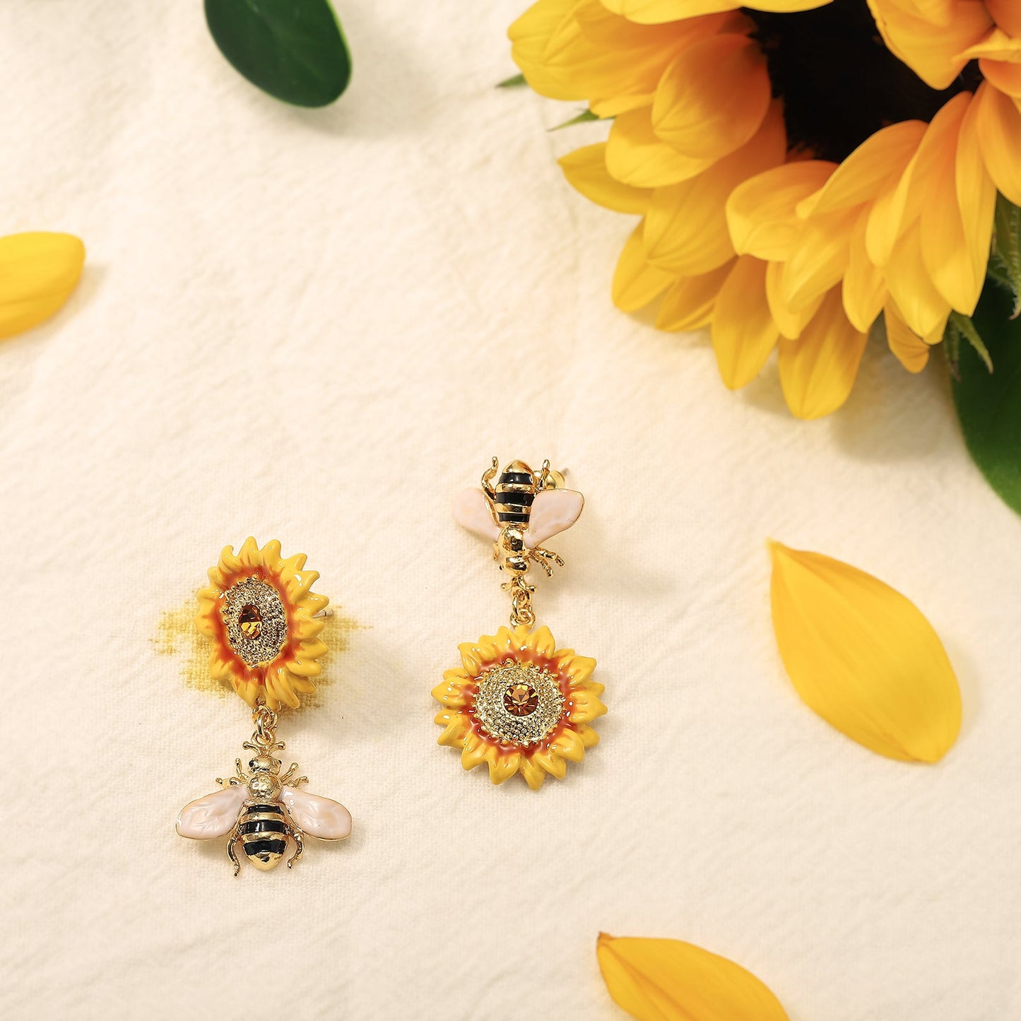 Sunflower Drop Earrings