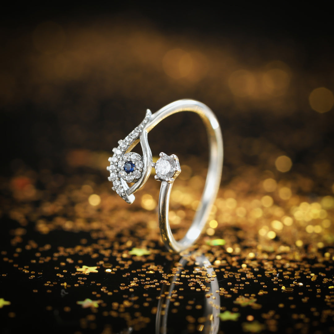 Silver Evil Eye Ring
