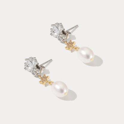 Pearl Star Earrings