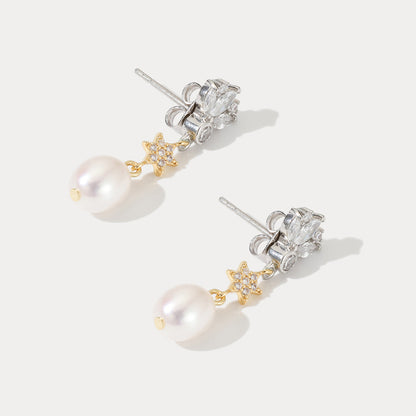 Pearl Star Earrings