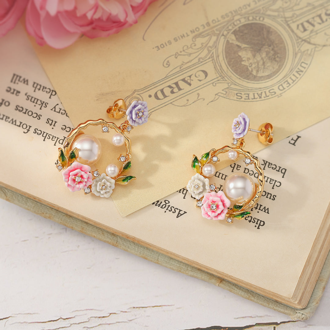 Wild Rose Garland Earrings