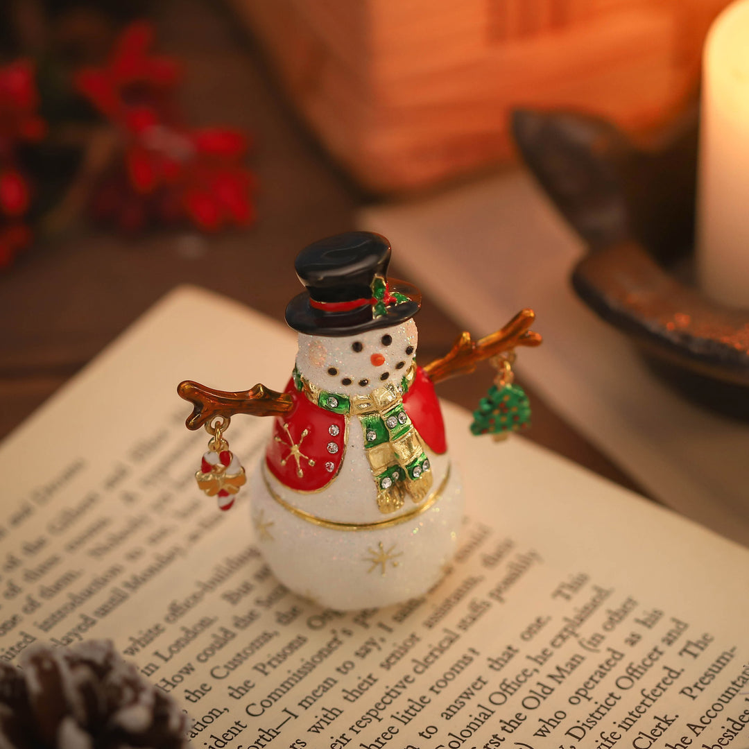 Christmas Snowman Trinket Box