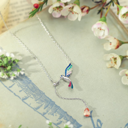 Silver Hummingbird Necklace