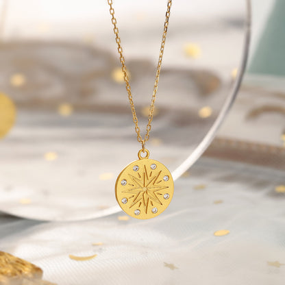 Octagon Star Coin Necklace