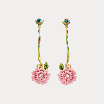 Pink Peony Earrings