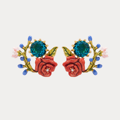 Red Rose Earrings