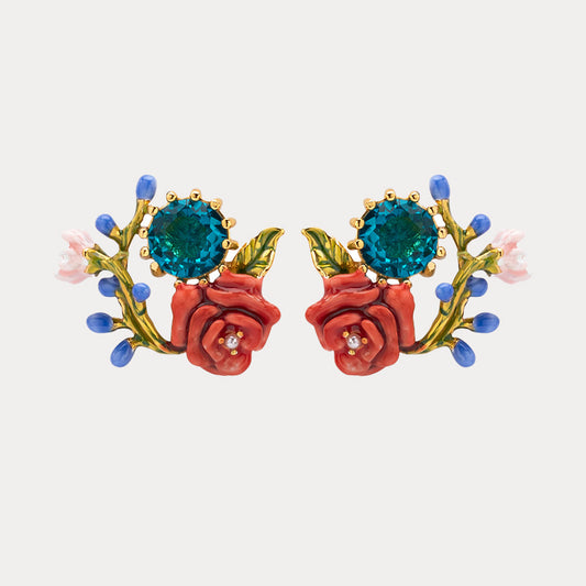 Red Rose Earrings