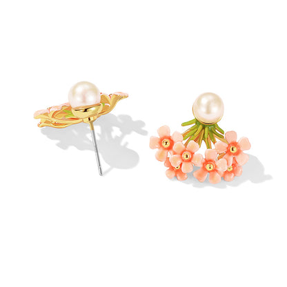 Pink Verbena Stud Earrings