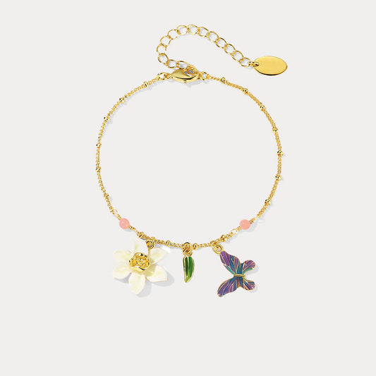 Daffodils & Butterfly Bracelet