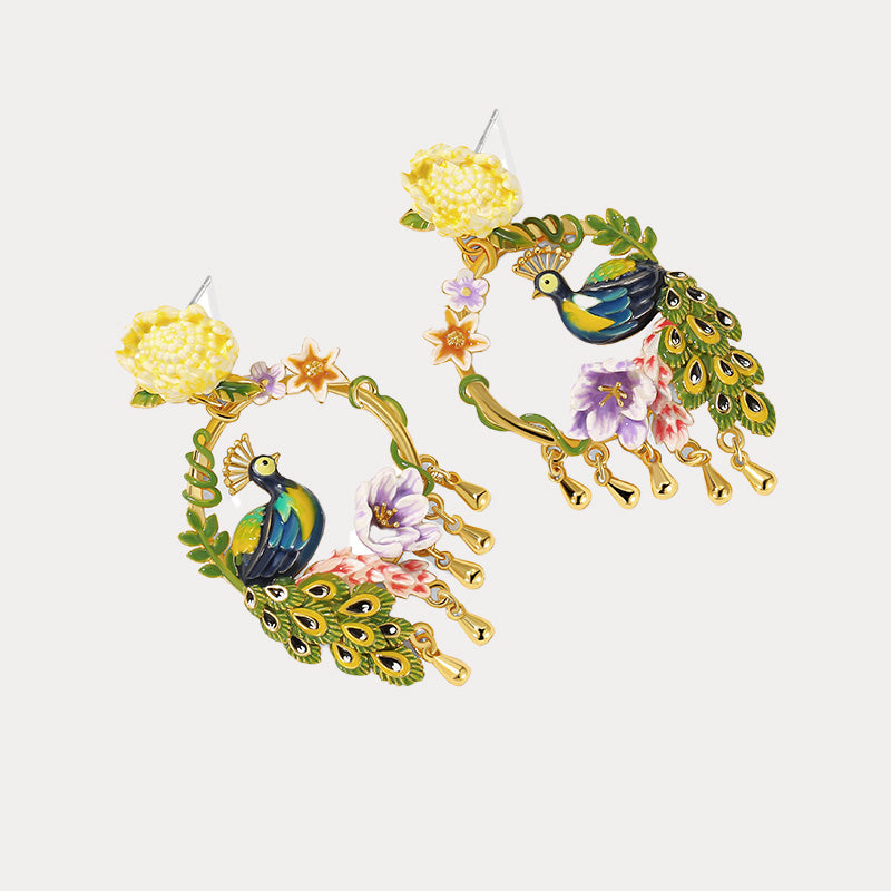 Peacock Earrings