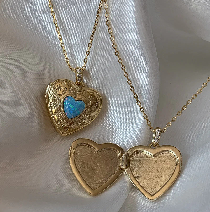 Heart Locket Pendant Necklace