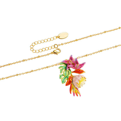 Bird of Paradise Flower Necklace