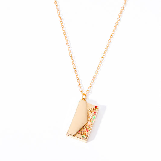 Love Letter Envelope Locket Necklace