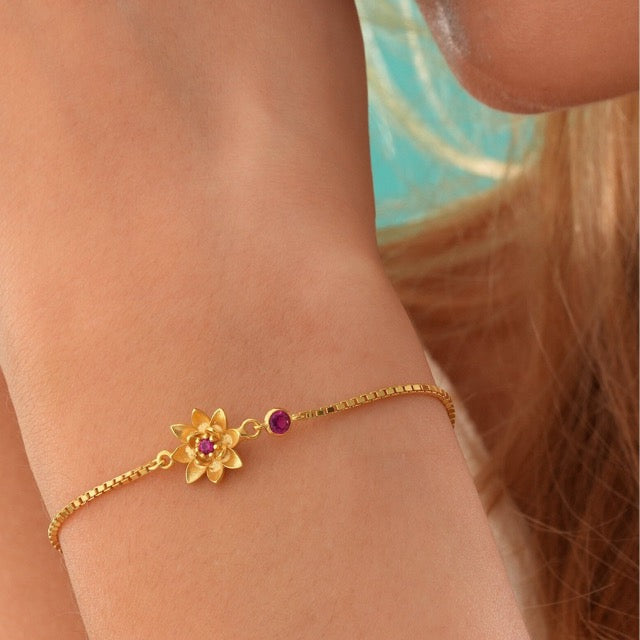 Birth Flower Bracelet