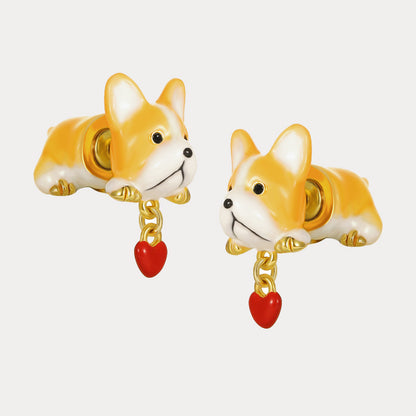 Corgi Puppy Earrings