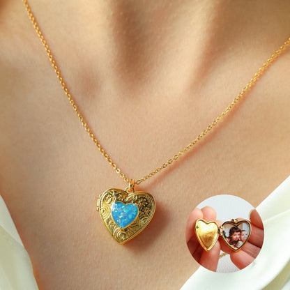 Heart Locket Pendant Necklace