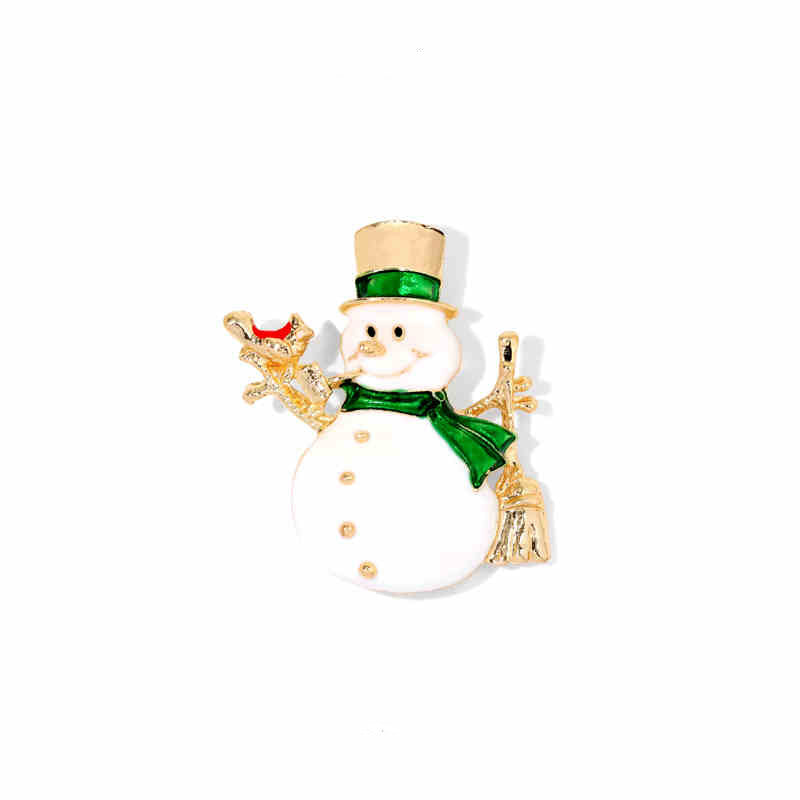 Snowman Brooch