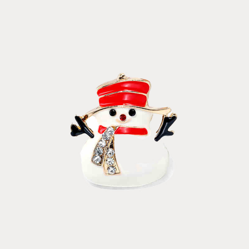 Snowman Brooch