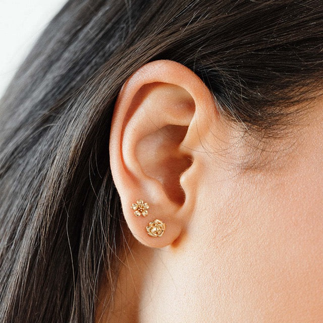 Birth Flower Stud Earrings