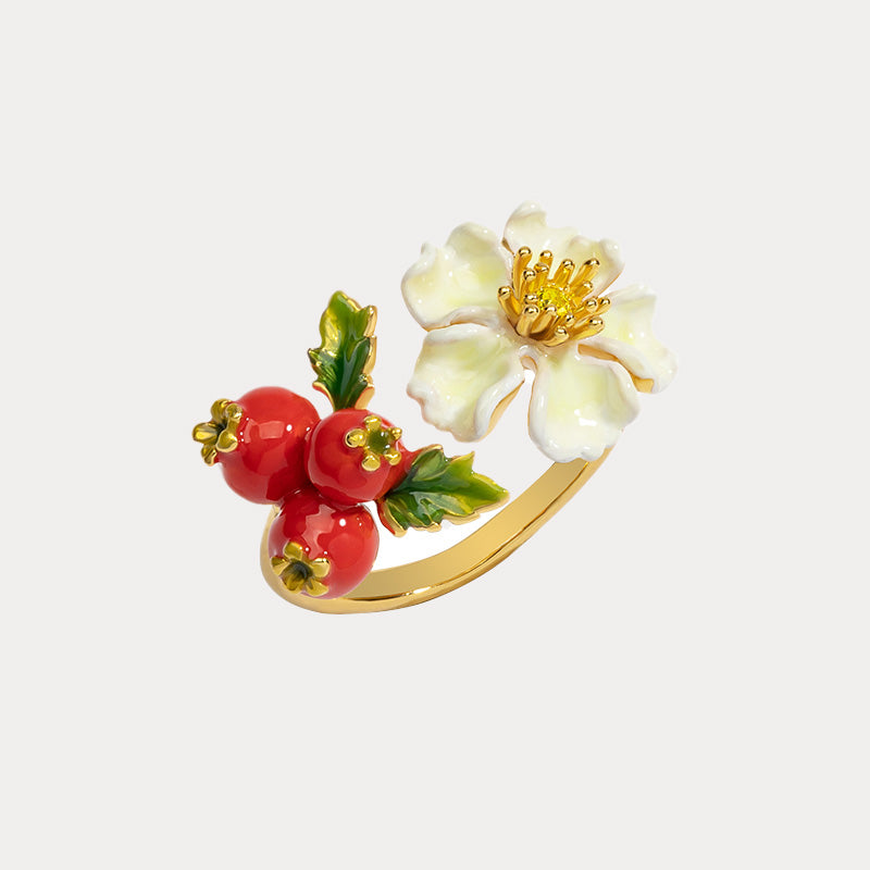 Cranberry Flowers Ring