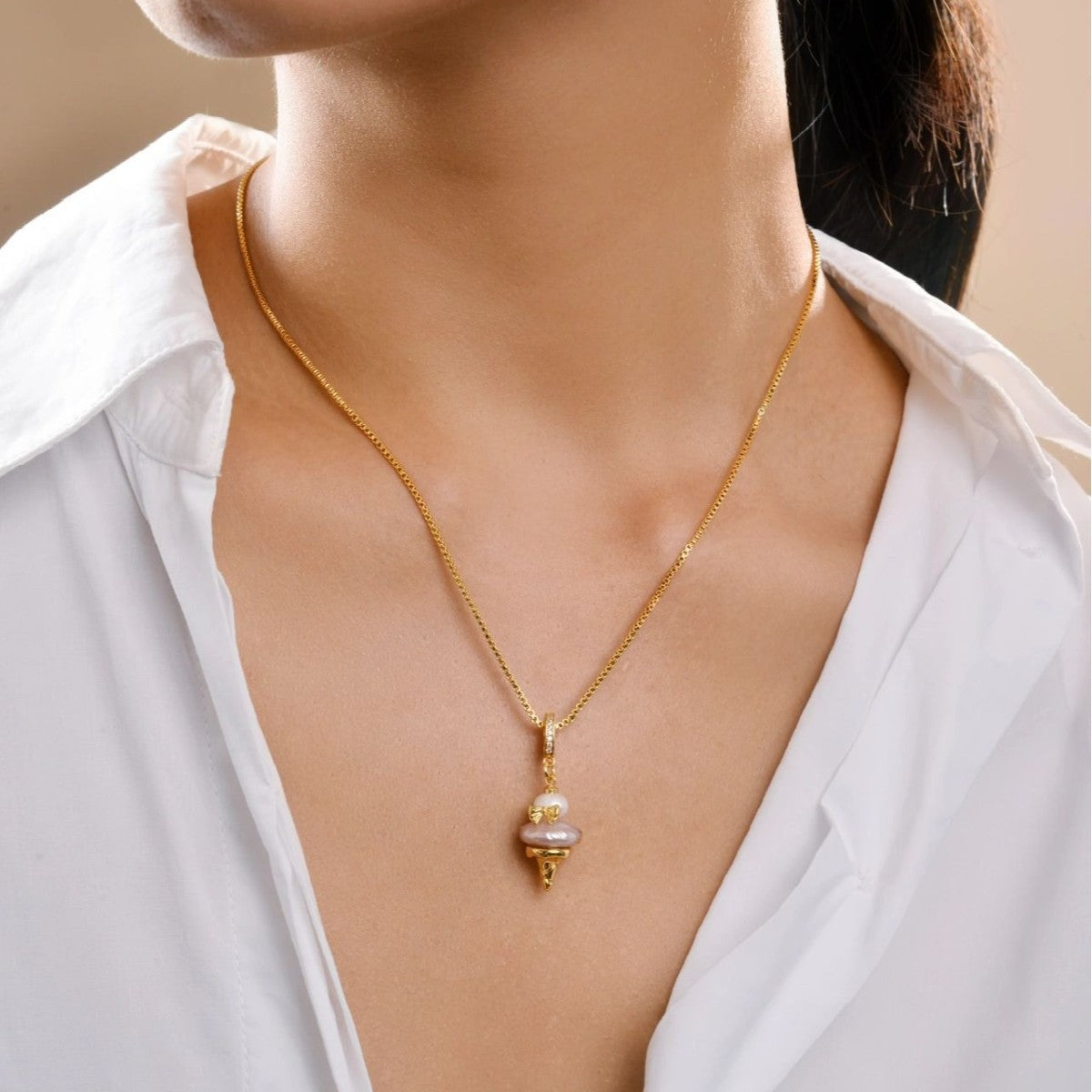 Ice Cream Pearl Necklace