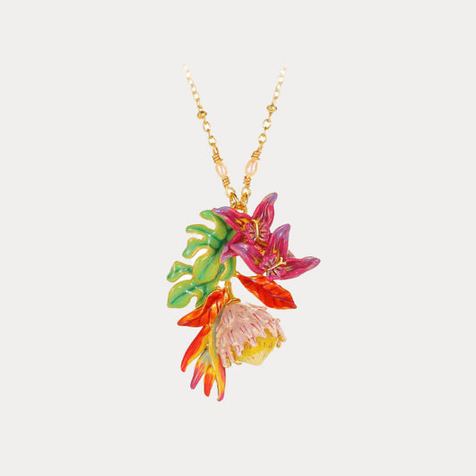 Bird of Paradise Flower Necklace