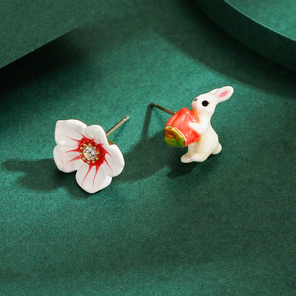 Cute Bunny Mismatched Earrings