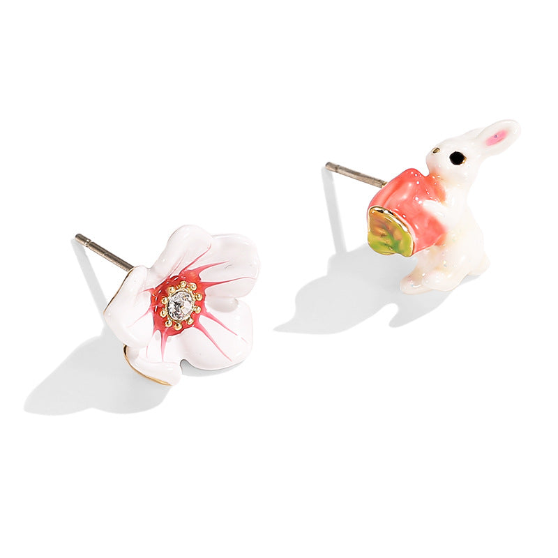 Cute Bunny Mismatched Earrings