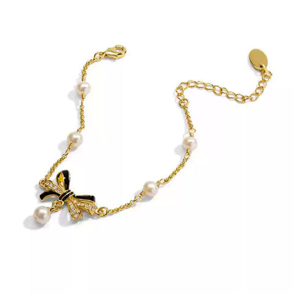 Butterfly Knot Pearl Bracelet