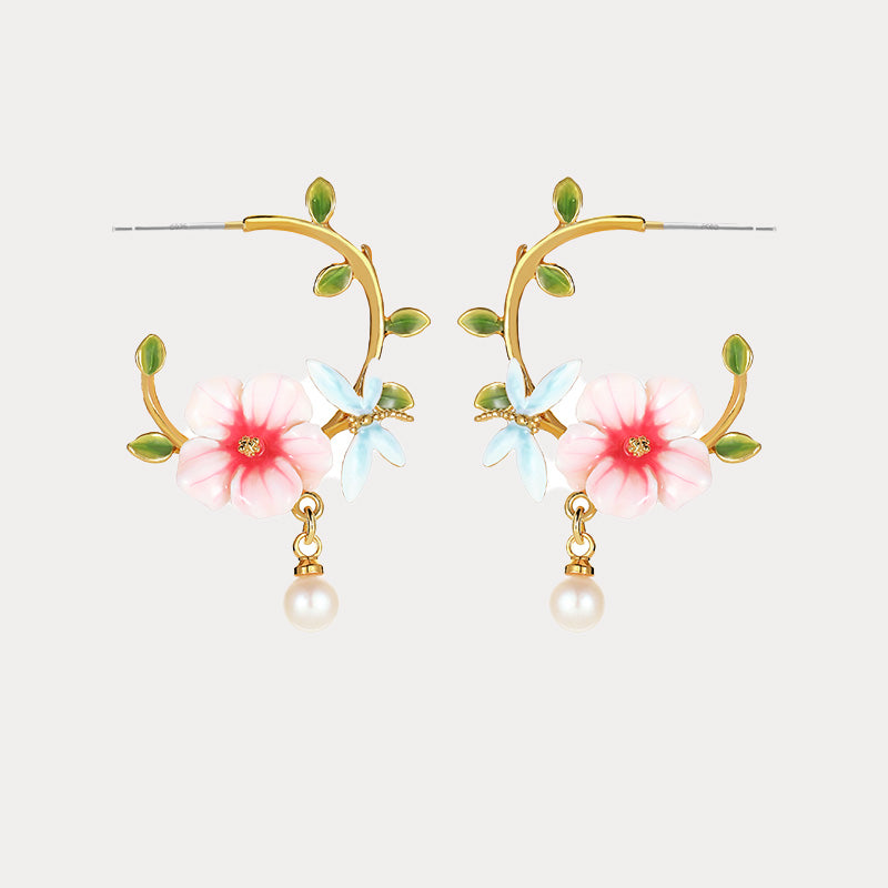 Hibiscus Earrings