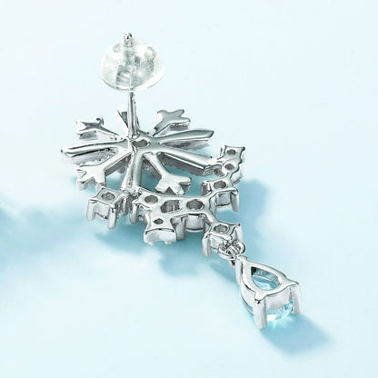 Cerulean Snowflake Earrings