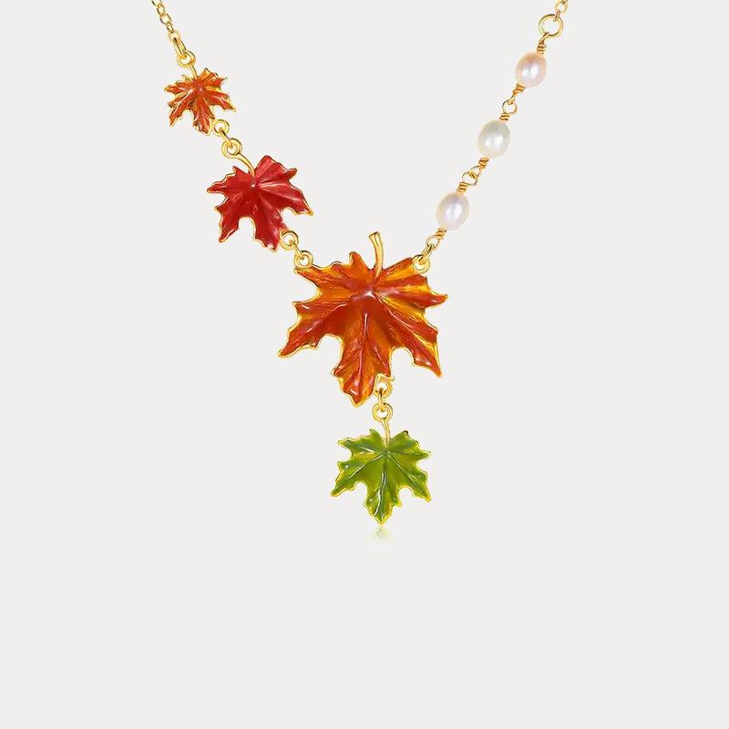 Maple Leaf Pearl Necklace