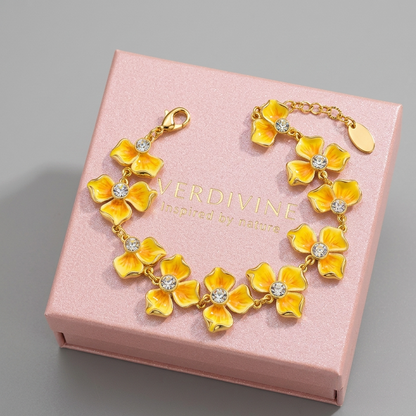 Golden Pansy Bracelet