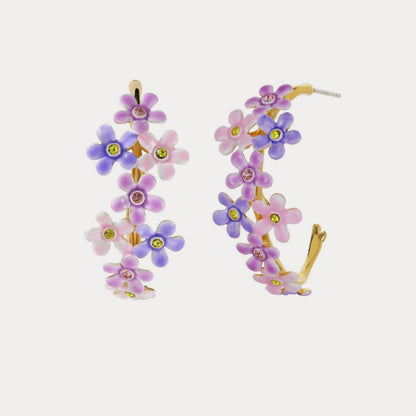 Forget-Me-Not Cuff Earrings