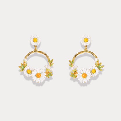 Daisy Hoop Earrings