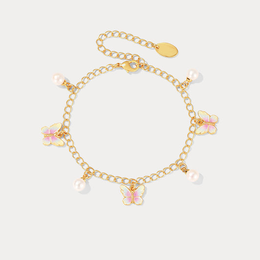 Butterfly Pearl Bracelet