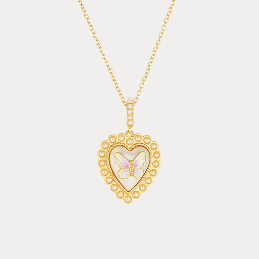 Butterfly Heart Necklace