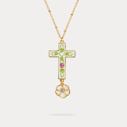 Grape Cross Necklace