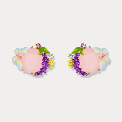 Lavender Butterfly Earrings