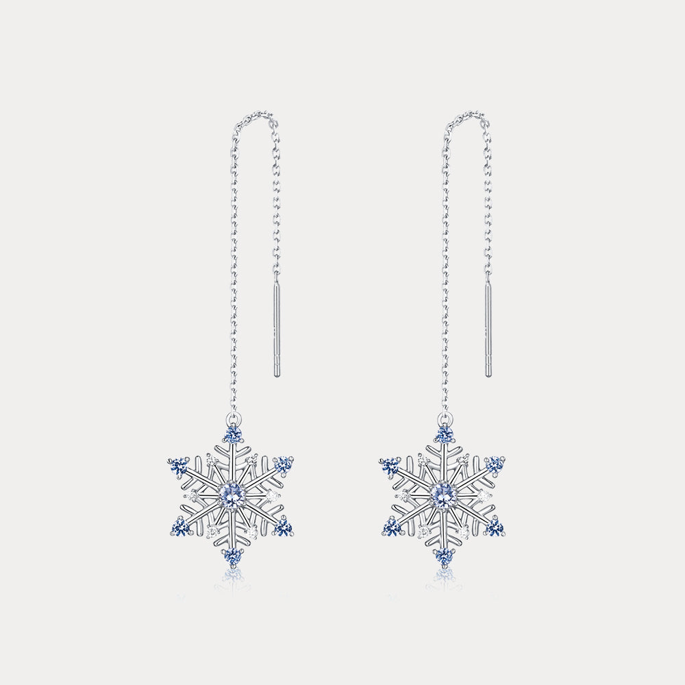 Christmas Snowflake Drop Earrings