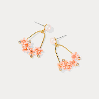 Pink Verbena Earrings