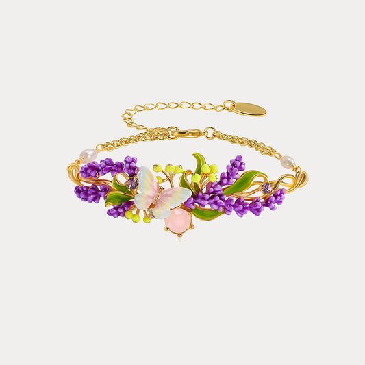 Lavender Butterfly Bracelet