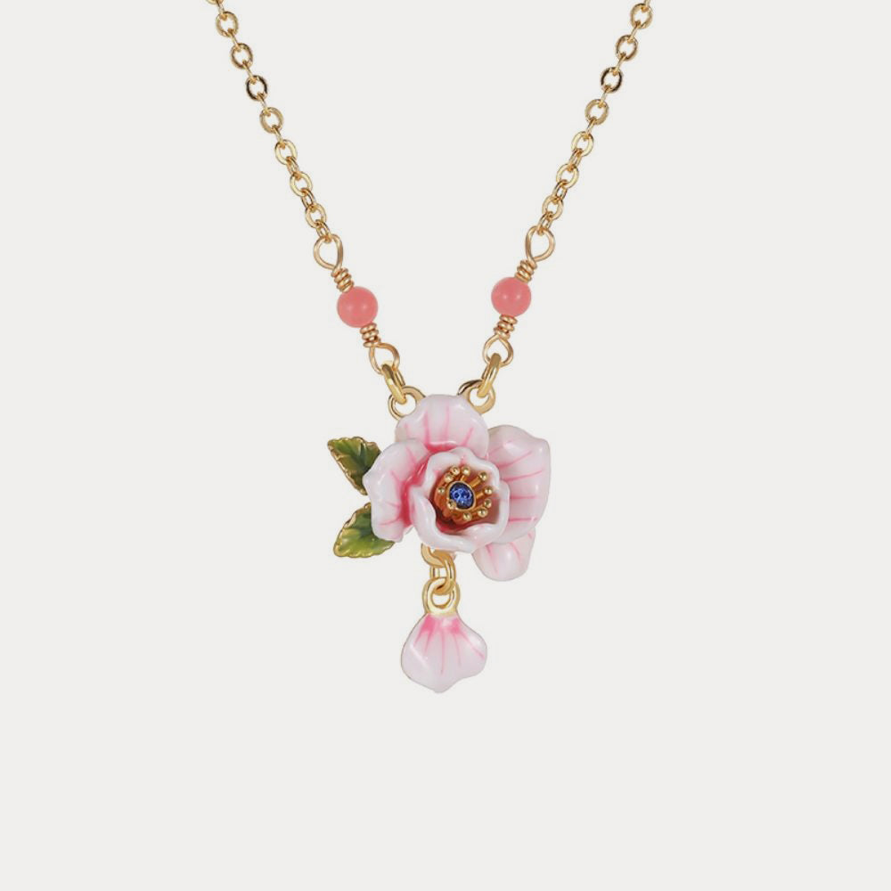 Pink Rose Necklace