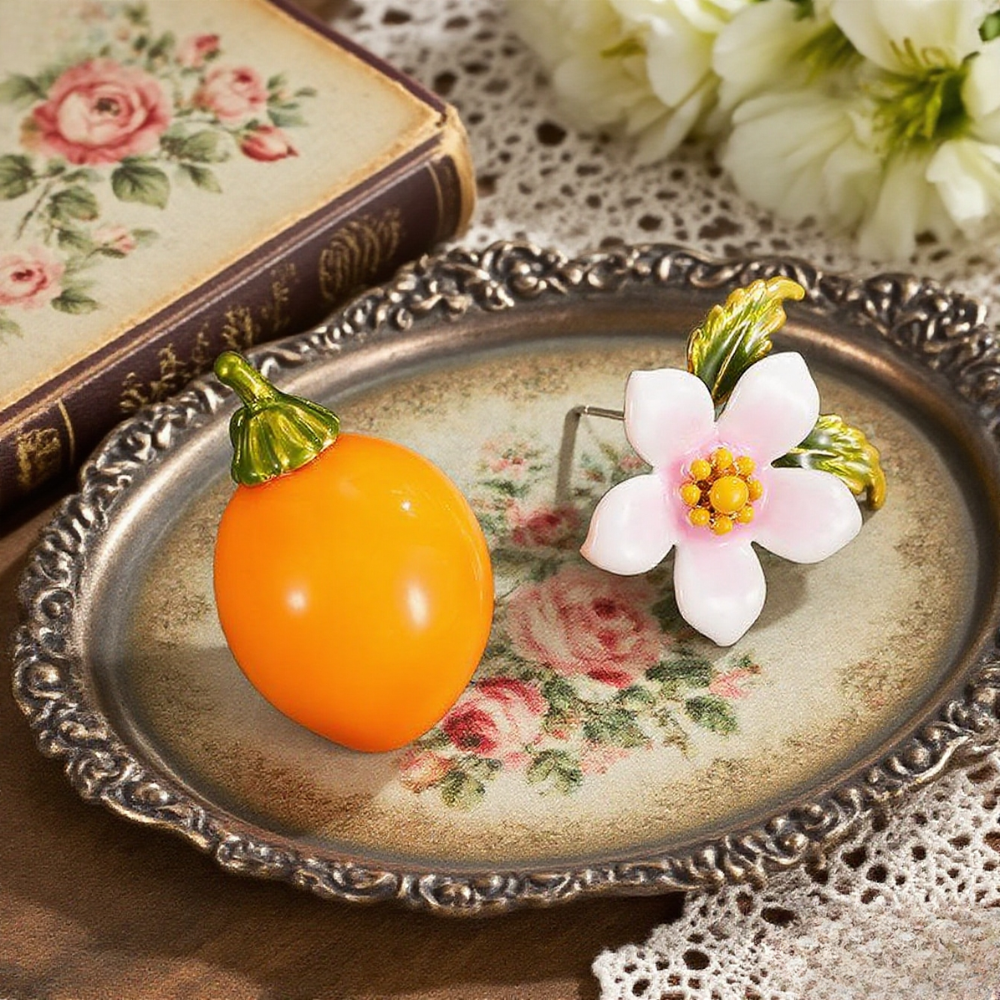 Cherry Tomato Stud Earrings
