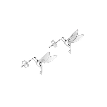 Silver Hummingbird Earrings